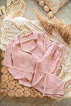 Belle Reverie MK 42 Blush Hour pyžamo dĺžka/r S-L pudrově růžová S