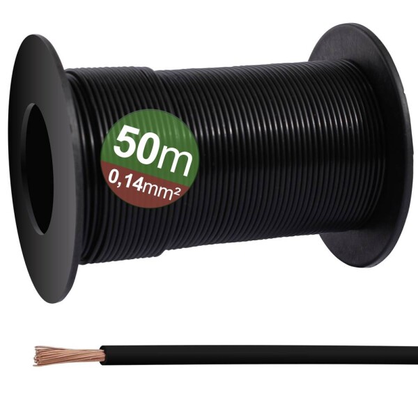 Quadrios 23CW021 jeden drôt, 0.14 mm², čierna, 50 m; 23CW021