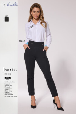 Spoločenské legíny Harriet - Bas Bleu XXL černá