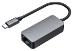 PremiumCord adaptér USB-C - RJ45 Ethernet šedá / Adaptér / 2,5 G/1000/100/10 Mbit / hliníkové púzdro (ku31ether03)