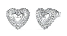 Guess Nádherné oceľové náušnice Srdiečka Beloved JUBE05020JWRHT/U
