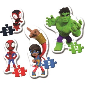 Clementoni Moje prvé puzzle 3, 6, 9 a 12 dielikov Spidey Marvel