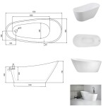 BESCO - Voľne stojaca vaňa MELODY - Farba - Biela, Rozmer vane - 150 × 80 cm VANMELODY150