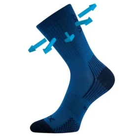 VOXX Ponožky dětské slabé z merino OPTIMALIK s ionty stříbra TMAVĚ TYRKYSOVÉ (3 páry) 35-38 126844