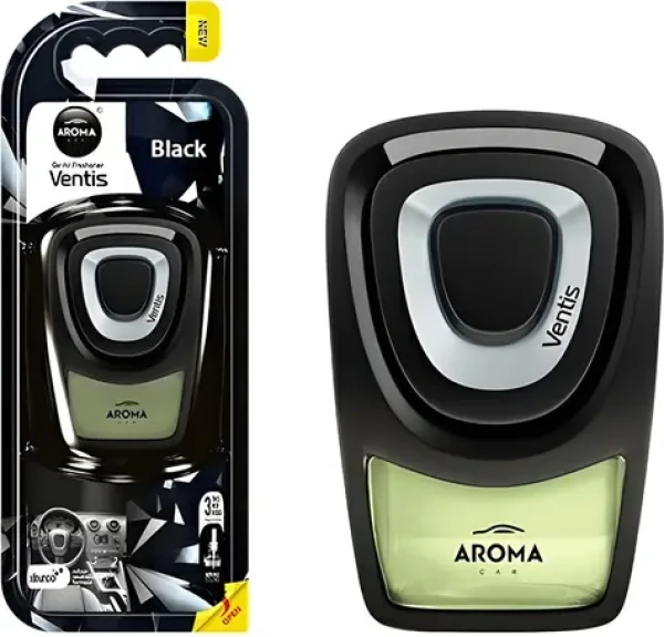 MEGAN Osviežovač do mriežky VENTIS black / Tekutá vôňa do auta / 8 ml (amA63104)
