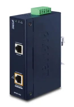 Planet IPOE-162 PoE injektor / IEEE802.3at / 30W / Gigabit / DIN / IP30 / -40~75°C (IPOE-162)