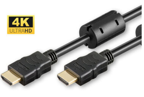 MicroConnect Prepojovací kábel HDMI 1.4 (M) - HDMI 1.4 (M) 1.5m čierna / Feritové jadrá (HDM19191.5V1.4FC)