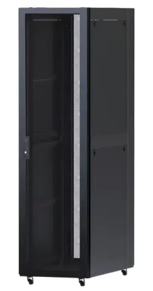 Xtendlan Rozvádzač 47U čierna / Stojanový rozvádzač / 19" / 800x1000 mm / perforované dvere a chrbát / nosnosť 2400 kg (COLD-47U-80-BLACK-S)