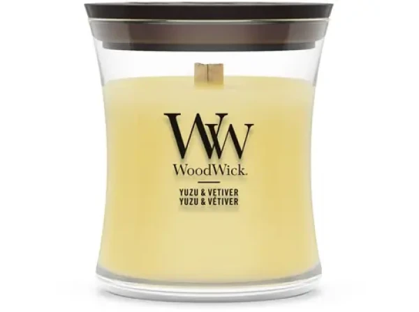 Woodwick Yuzu Vetiver sviečka malá (5038581188041)