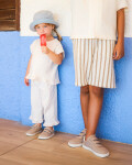 Muris Petra Junior Taupe celoročné nízke barefoot topánky 30 EUR