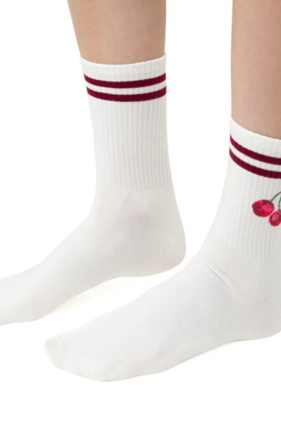 Dámske vzorované ponožky 099 ecru 35-37