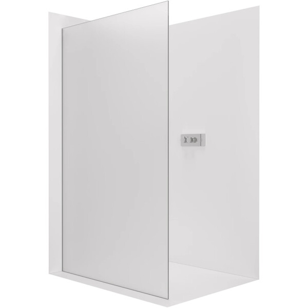 CERANO - Sprchová zástena Walk-in Crystal Ľ/P - 8 mm - bezvzperový systém - chróm, mliečne sklo- 60x200 CER-8050BD6715
