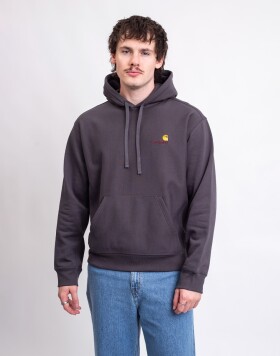 Carhartt WIP Hooded American Script Sweat Graphite M