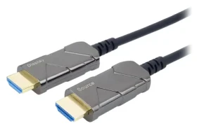 PremiumCord HDMI 2.1 optický fiber 30 m pozlátený / Kábel HDMI / Ultra High Speed / 8K 60Hz / 4K 120Hz (kphdm21x30)