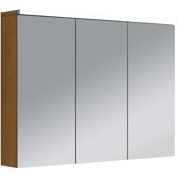 CERANO - Kúpeľňová zrkadlová skrinka s LED osvetlením Avia - dub medový - 95x70x16,5 CER-661912