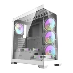 DarkFlash DS900 biela / ATX / 7x 120 mm / 1x USB-A / 1x USB-C / priehľadná bočnica / bez zdroja (DS900 White + fans)
