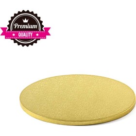 Zlatá podložka pod dort 25 cm, tloušťka 1,2 cm - Decora - Decora