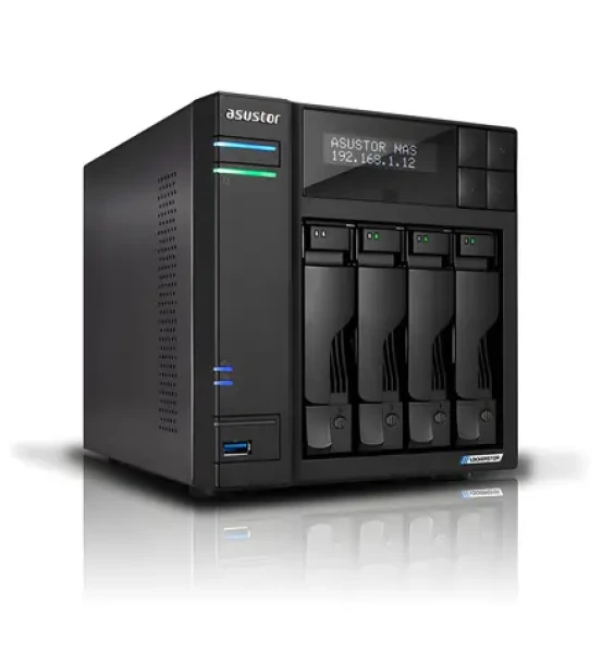 Asustor Lockerstor AS6704T V2 / NAS server / 4X Bay / 4GB DDR4 / 2x 2.5GbE / USB 3.2 (90IX01N4-BW3S00)