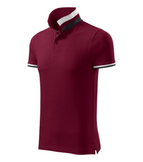 Polokošeľa Collar Up granátová 3XL