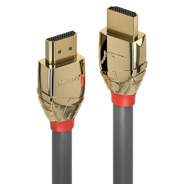 Lindy Gold Line sivá / HDMI kábel / High Speed / 5 m / 4K 4096×2160 (37864)