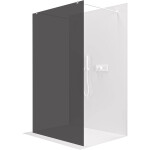 CERANO - Sprchová zástena Walk-in Onyx Duo Ľ/P - 8 mm - hranatá vzpera - biela matná, grafitové sklo - 130x200 CER-8050BD1784