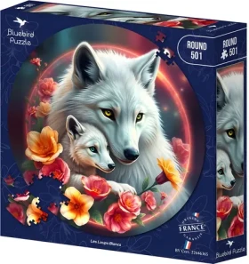 BlueBird Okrúhle puzzle Bieli vlci