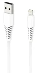 2GO biela / Dátový a nabíjací kábel / USB-A na Lightning / 1 m (797288)