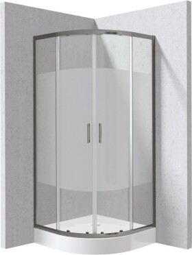 DEANTE - Funkia Evo štvrťkruhový kút s vaničkou, 90x90 cm – vzor pruh KYPZDE99P