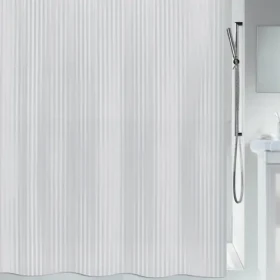 Spirella TWILL sprchový záves 180 x 200 cm biely / PEVA (7610583058454)