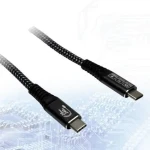 Inter-tech USB-C 3.2 Gen 2x2 3 m čierna / USB-C kábel / PD 240 W / 20 Gbit/s (88885672)