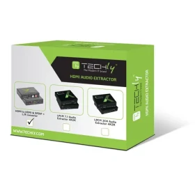 Techly HDMI audio extraktor čierna / Toslink / RCA výstup / max. 1080p (IDATA-HDMI-EA)
