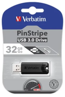 Verbatim PinStripe 32GB (USB 3.0) čierna Flash Disk (USB 3.0)