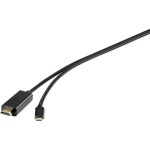 Renkforce USB-C® / HDMI káblový adaptér USB-C ® zástrčka, Zástrčka HDMI-A 1.80 m čierna RF-4535910 Kábel pre displeje USB-C®; RF-4535910