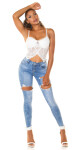 Sexy Highwaist destroyed look Skinny Jeans denimblue 36