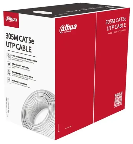 Dahua UTP Cat5e biely / Sieťový kábel / drôt / 4 páry / PVC / 305m (PFM920I-5EUN-white)