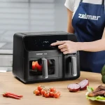 Zelmer ZAF9000 Dual čierna / Teplovzdušná fritéza / 2700 W / 9 l / 8 programov (ZAF9000 Dual)