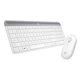 Logitech Slim Wireless Combo MK470 US biela / bezdrôtová sada klávesnice a myši / US verzia (920-009205)