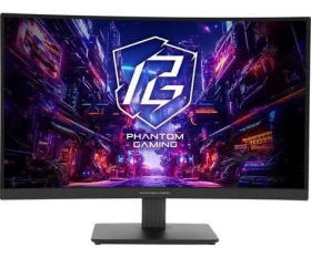 27" ASRock Phantom Gaming PG27QRT1B čierna / VA zakrivený / 2560 x 1440 / 180Hz / 1ms / 5000:1 / HDMI + DP / VESA (90LXA0F0-A0E1A0V)