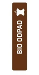 ALDA Samolepka pre odpadkový kôš Titan Bio hnedá / Samolepka / 17 x 95 cm