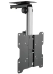 Techly ICA-CPLB-222 čierno-strieborná / Stropný držiak pre TV / 17 "- 37" / VESA / max 20 kg / naklápací, otočný (ICA-CPLB-222)