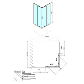 POLYSAN - CARMEN štvorcová sprchová zástena 900x900x1650, číre sklo MD5116