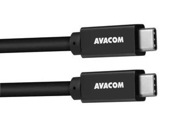 AVACOM Dátový a nabíjací kábel USB Type-C - USB Type-C čierna / 100cm / 60W E-Mark (DCUS-TPCC-10K60W)