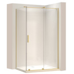 REA/S - Sprchová kabína Montana Gold Brush 110x90 KPL-K2514