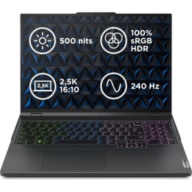 Lenovo Legion Pro 5 16IRX9 sivá / 16 WQXGA / i7-14700HX 2.1GHz / 32GB / 1TB SSD / RTX 4070 8GB / Bez OS (83DF0031CK)