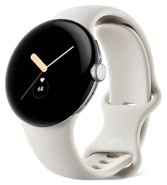 Google Pixel Watch LTE 41mm strieborná, remienok Chalk / Chytré hodinky / Športový remienok / LTE (GA04305-GB)