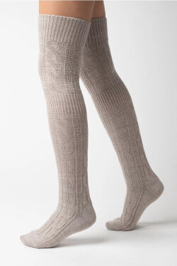 Dámske vlnené vysoké čižmy 089 Light beige - Steven 35-37 světle béžová