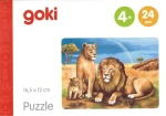 GOKI Drevené puzzle Africké zvieratá: Levy