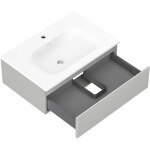 MEXEN/S - Orio kúpeľňová skrinka 70 cm s umývadlom Vela, 1 šuplík, sivá mat/biela mat 91A10-07023-1-BF62-W23M01