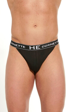 Pánske slipy HIGH EMOTION TANGA - CORNETTE černá 2XL