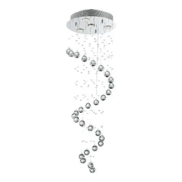 Luxera COIL závesné svietidlo 4X GU10 chróm / 50W / 35cm / IP20 (SKL000393307)